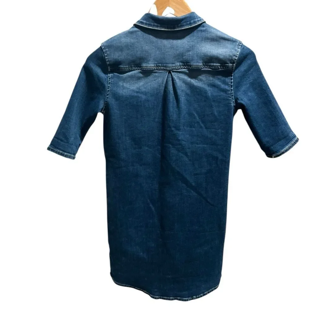 7 For All Mankind Girls XL Denim Shirt Dress | Button Front | Pockets XL